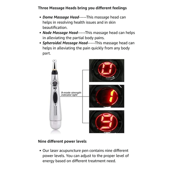 Acupuncture Pen 3-in-1 Electronic Acupuncture Pen Energy Pulse Massage Pen - Picture 15 of 16